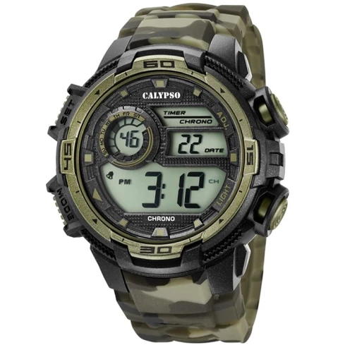 Унисекс ръчен часовник с кварцов механизъм - корпус от Полимер - Полимер - цвят Сив Зелен