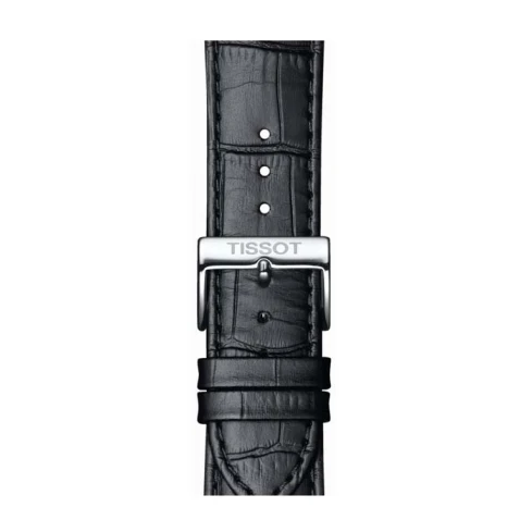 Мъжки ръчен часовник с кварцов механизъм - корпус от Стомана - Естествена кожа - цвят Черен Черен