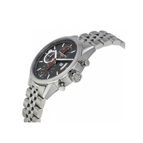 Мъжки ръчен часовник с автоматичен механизъм - корпус от Стомана - Стоманена верижка - цвят Черен Сив