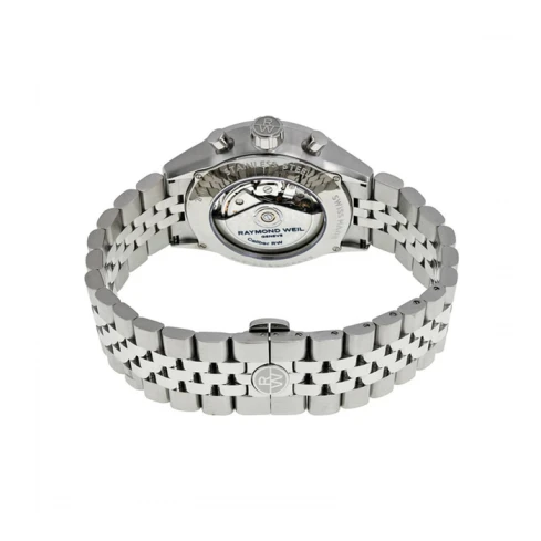 Мъжки ръчен часовник с автоматичен механизъм - корпус от Стомана - Стоманена верижка - цвят Черен Сив