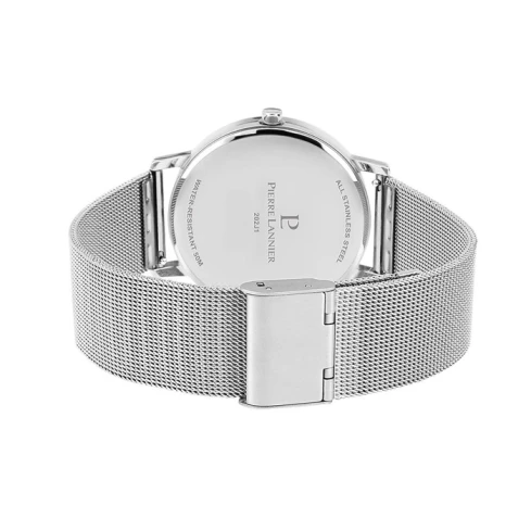 Мъжки ръчен часовник с кварцов механизъм - корпус от Стомана - Меш - цвят Син Сив