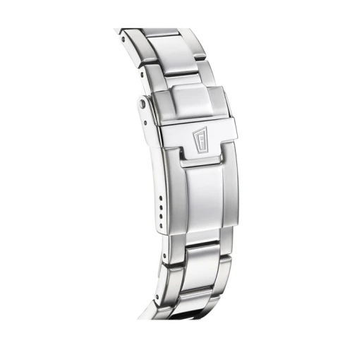 Мъжки ръчен часовник с кварцов механизъм - корпус от Стомана - Стоманена верижка - цвят Бял