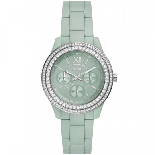 Дамски ръчен часовник с кварцов механизъм - корпус от Полимер - Полимер - цвят Зелен Зелен