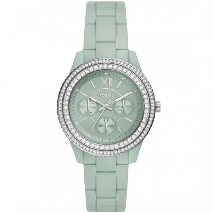 Дамски ръчен часовник с кварцов механизъм - корпус от Полимер - Полимер - цвят Зелен Зелен