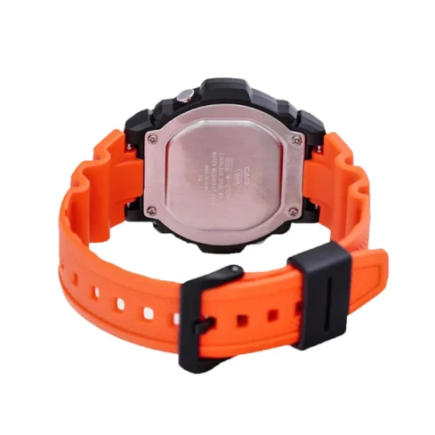 Мъжки ръчен часовник с кварцов механизъм - корпус от Полимер - Полимер - цвят Сив Оранжев