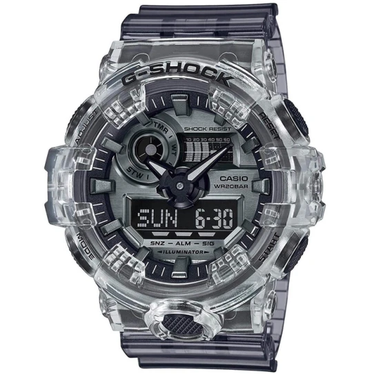 Casio GA-700SK-1AER G-Shock - Мъжки ръчен часовник с кварцов механизъм - корпус от Полимер - Полимер - цвят Сив Сив