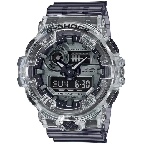 Casio GA-700SK-1AER G-Shock - Мъжки ръчен часовник с кварцов механизъм - корпус от Полимер - Полимер - цвят Сив Сив
