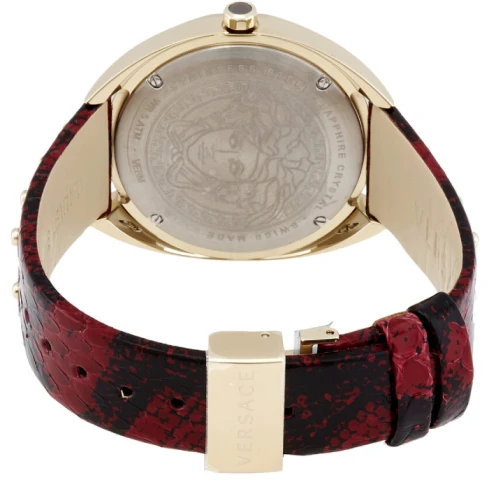 Унисекс ръчен часовник с механизъм - корпус от Стомана - Естествена кожа - цвят Черен