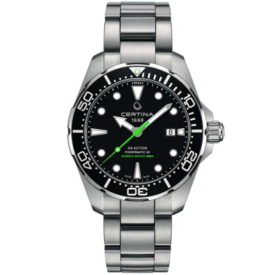 Мъжки ръчен часовник с автоматичен механизъм - корпус от Стомана - Стоманена верижка - цвят Черен Сив