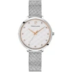 Pierre Lannier 029M701 Grace - Дамски ръчен часовник с кварцов механизъм - корпус от Стомана - Меш - цвят Бял Сив