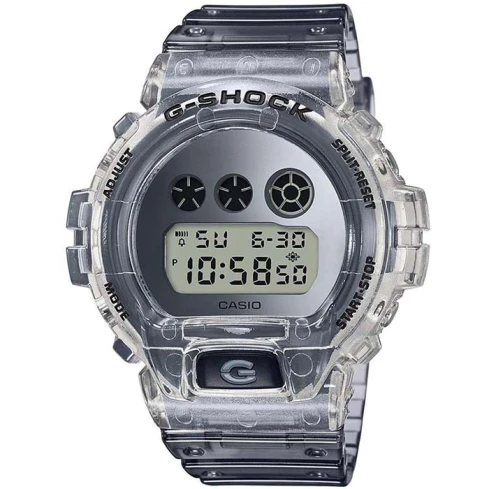Casio DW-6900SK-1ER G-Shock - Мъжки ръчен часовник с кварцов механизъм - корпус от Полимер - Полимер - цвят Сив Бял