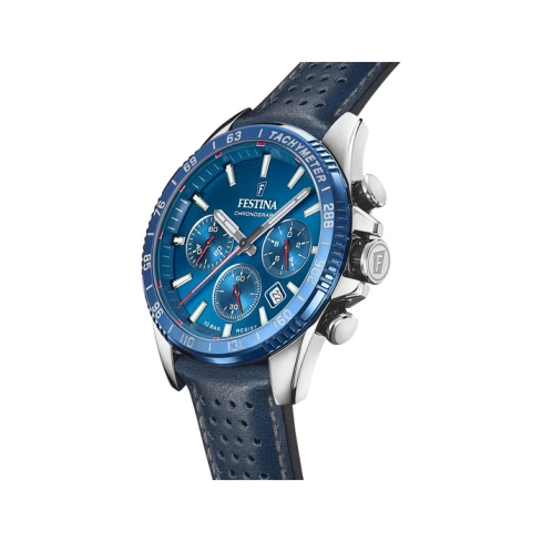 Мъжки ръчен часовник с кварцов механизъм - корпус от Стомана - Стоманена верижка - цвят Син Син