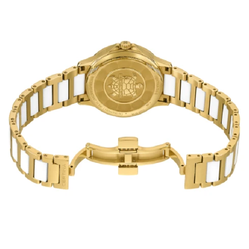 Дамски ръчен часовник с кварцов механизъм - корпус от Стомана - Стоманена верижка - цвят Бял Бял