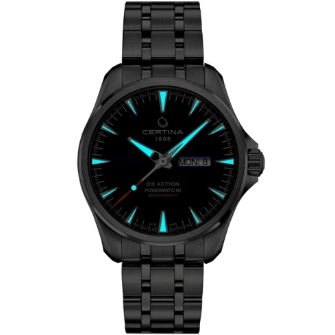 Мъжки ръчен часовник с автоматичен механизъм - корпус от Стомана - Стоманена верижка - цвят Син Сив