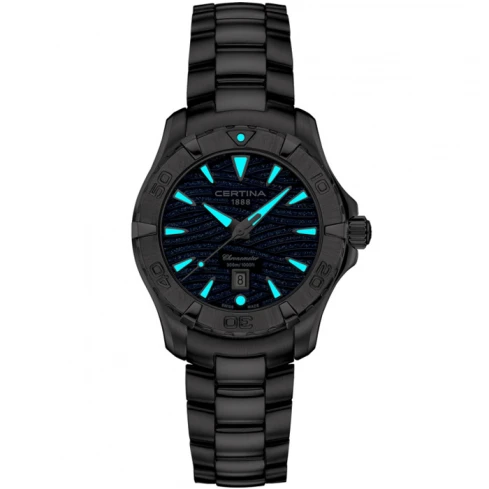 Certina C032.251.11.011.01 DS Action - Мъжки ръчен часовник с кварцов механизъм - корпус от Стомана - Стоманена верижка - цвят Бял Сив