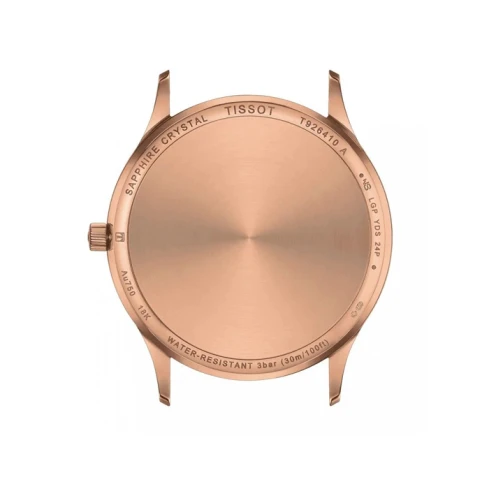 Мъжки ръчен часовник с кварцов механизъм - корпус от Розово злато - Естествена кожа - цвят Син Син