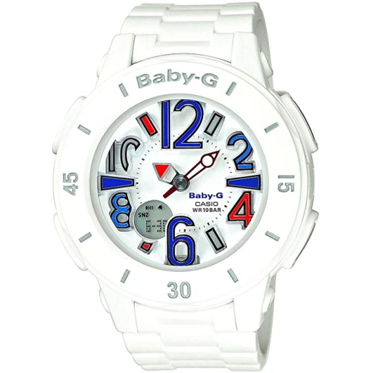 Casio BGA-170-7B2ER Baby-G - Дамски ръчен часовник с кварцов механизъм - корпус от Полимер - Полимер - цвят Бял Бял