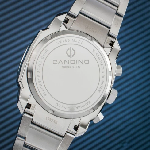 Мъжки ръчен часовник с кварцов механизъм - корпус от Стомана - Стоманена верижка - цвят Син