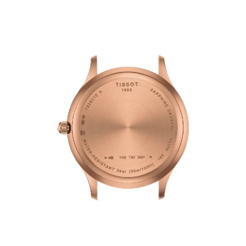 Дамски ръчен часовник с кварцов механизъм - корпус от 18К Злато - Естествена кожа - цвят Кафяв Черен