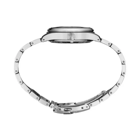 Мъжки ръчен часовник с автоматичен механизъм - корпус от Стомана - Стоманена верижка - цвят Черен