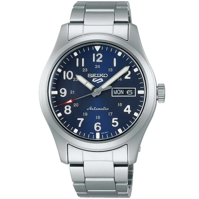 Мъжки ръчен часовник с автоматичен механизъм - корпус от Стомана - Стоманена верижка - цвят Черен