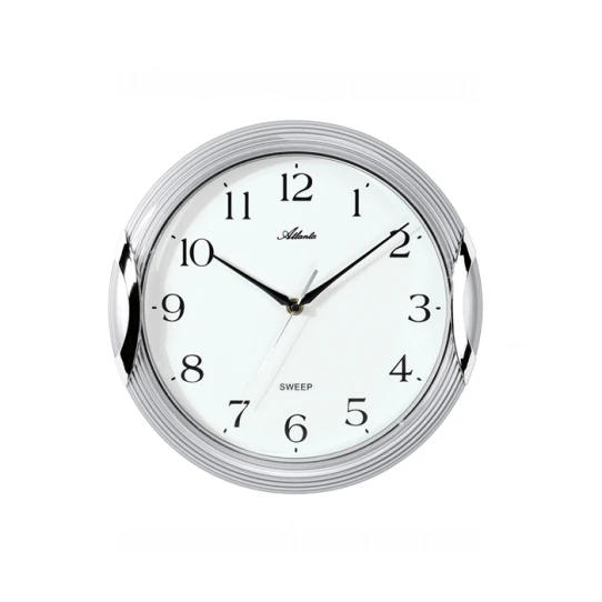 Унисекс стенен часовник с кварцов механизъм - цвят Бял