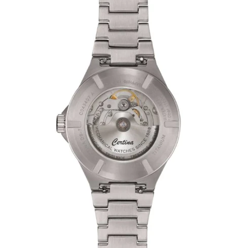 Унисекс ръчен часовник с автоматичен механизъм - корпус от Титан - Титаниева верижка - цвят Син