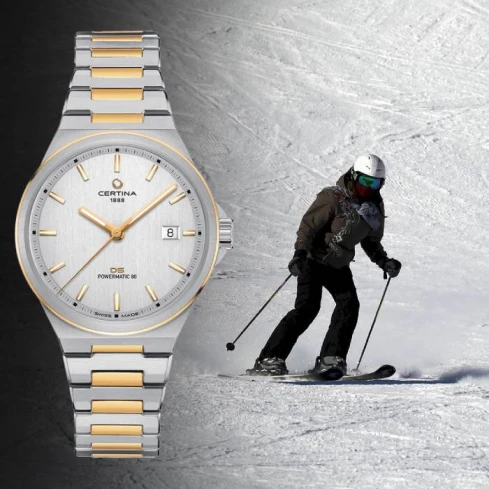 Унисекс ръчен часовник с автоматичен механизъм - корпус от Стомана - Стоманена верижка - цвят Сребрист