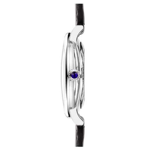 Мъжки ръчен часовник с автоматичен механизъм - корпус от Стомана - Естествена кожа - цвят Син Кафяв