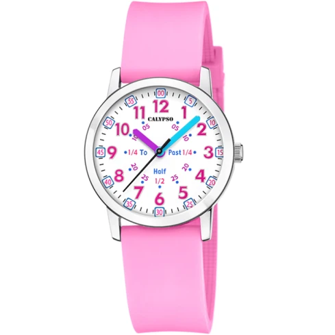 Унисекс ръчен часовник с кварцов механизъм - корпус от Полимер - Полимер - цвят Бял Розов