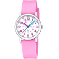 Унисекс ръчен часовник с кварцов механизъм - корпус от Полимер - Полимер - цвят Бял Розов