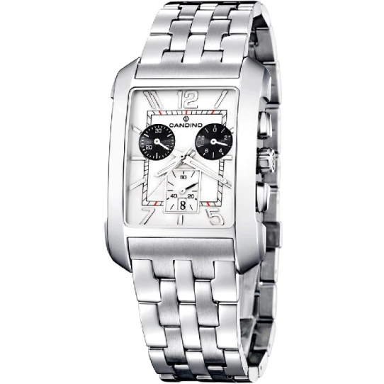 Мъжки ръчен часовник с кварцов механизъм - корпус от Стомана - Стоманена верижка - цвят Черен Сив