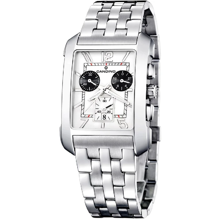 Мъжки ръчен часовник с кварцов механизъм - корпус от Стомана - Стоманена верижка - цвят Черен Сив