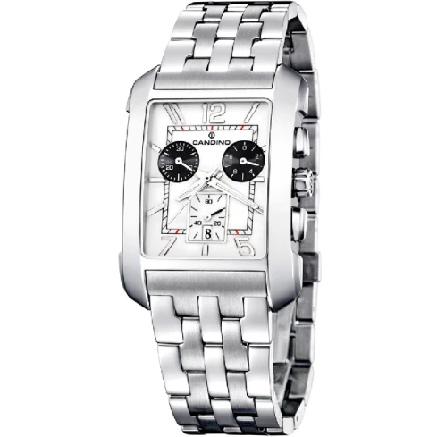 Мъжки ръчен часовник с кварцов механизъм - корпус от Стомана - Стоманена верижка - цвят Черен Сив