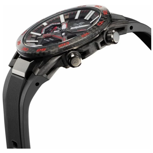 Мъжки ръчен часовник с кварцов механизъм - корпус от Стомана - Силиконова каишка - цвят Черен Черен