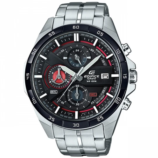 Casio EFR-556DB-1AVUEF Edifice - Мъжки ръчен часовник с кварцов механизъм - корпус от Стомана - Стоманена верижка - цвят Черен Сив