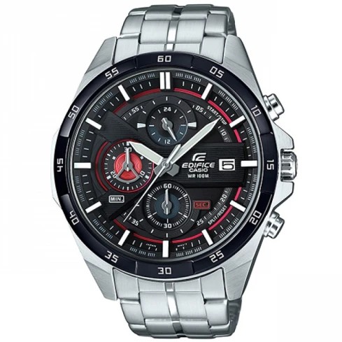 Casio EFR-556DB-1AVUEF Edifice - Мъжки ръчен часовник с кварцов механизъм - корпус от Стомана - Стоманена верижка - цвят Черен Сив