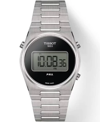 Унисекс ръчен часовник с кварцов механизъм - корпус от Стомана - Стоманена верижка - цвят Черен