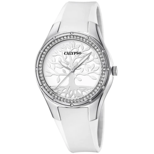 Унисекс ръчен часовник с кварцов механизъм - корпус от Полимер - Полимер - цвят Бял Бял