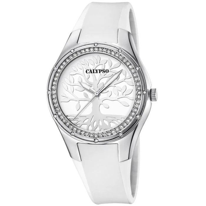 Унисекс ръчен часовник с кварцов механизъм - корпус от Полимер - Полимер - цвят Бял Бял