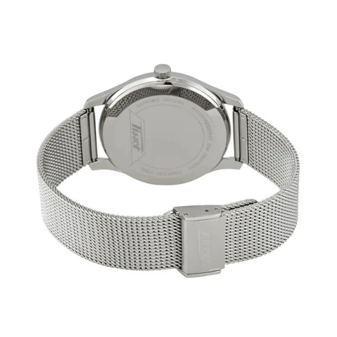 Мъжки ръчен часовник с кварцов механизъм - корпус от Стомана - Меш - цвят Черен Сив