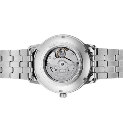 Мъжки ръчен часовник с автоматичен механизъм - корпус от Стомана - Стоманена верижка - цвят Син Сив