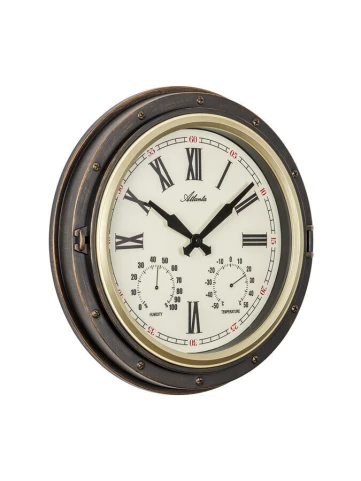 Унисекс стенен часовник с кварцов механизъм - цвят Бежов