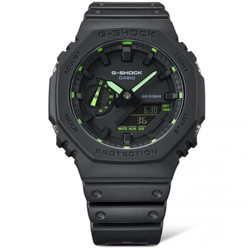 Casio GA-2100-1A3ER G-Shock - Мъжки ръчен часовник с кварцов механизъм - корпус от Полимер - Полимер - цвят Черен