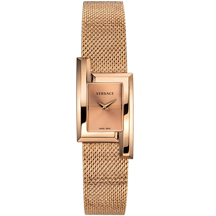 Дамски ръчен часовник с кварцов механизъм - корпус от Стомана - Меш - цвят Розово Злато Розово Злато