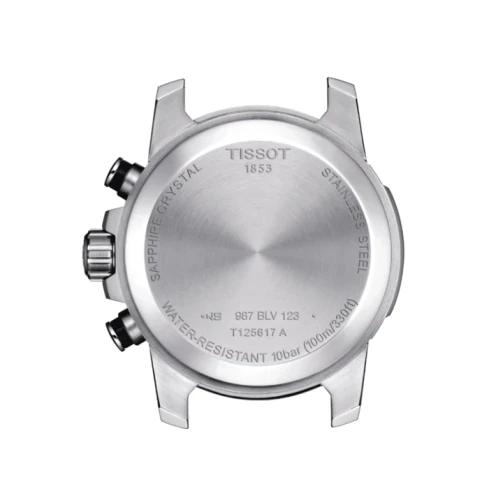 Tissot T125.617.21.051.00 Supersport - Мъжки ръчен часовник с кварцов механизъм - корпус от Стомана - Стоманена верижка - цвят Черен Сив