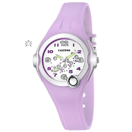 Унисекс ръчен часовник с механизъм - корпус от Полимер - цвят Лилав