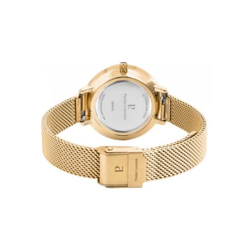 Дамски ръчен часовник с кварцов механизъм - корпус от Стомана - Меш - цвят Седеф Злато