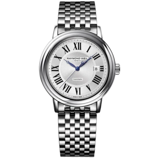 Raymond Weil 2847-ST-00659 Maestro - Мъжки ръчен часовник с автоматичен механизъм - корпус от Стомана - Стоманена верижка - цвят Сребрист Сив