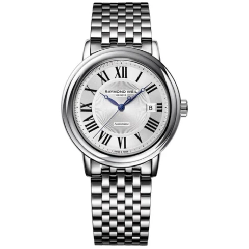 Raymond Weil 2847-ST-00659 Maestro - Мъжки ръчен часовник с автоматичен механизъм - корпус от Стомана - Стоманена верижка - цвят Сребрист Сив